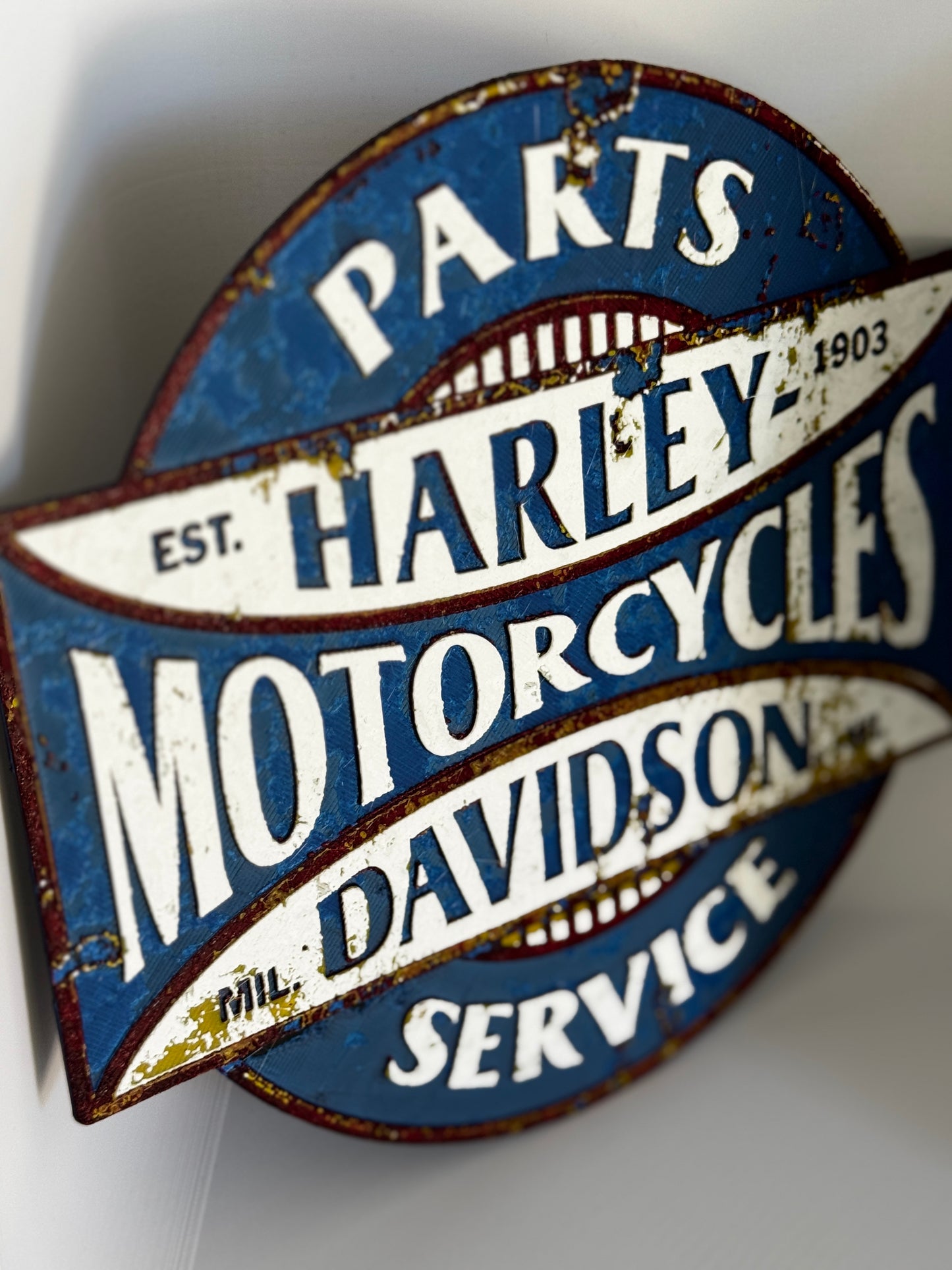 Hueforge vintage Harley Davidson