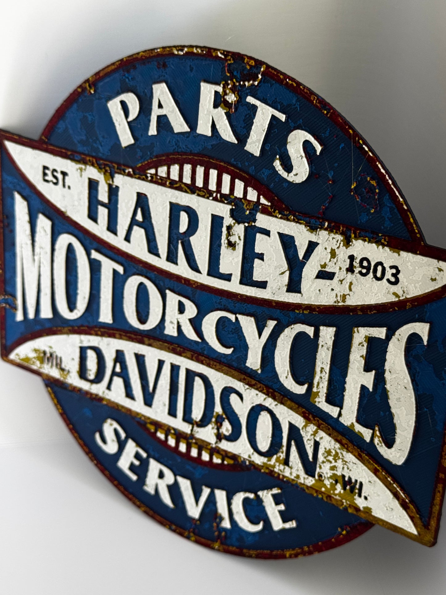 Hueforge vintage Harley Davidson