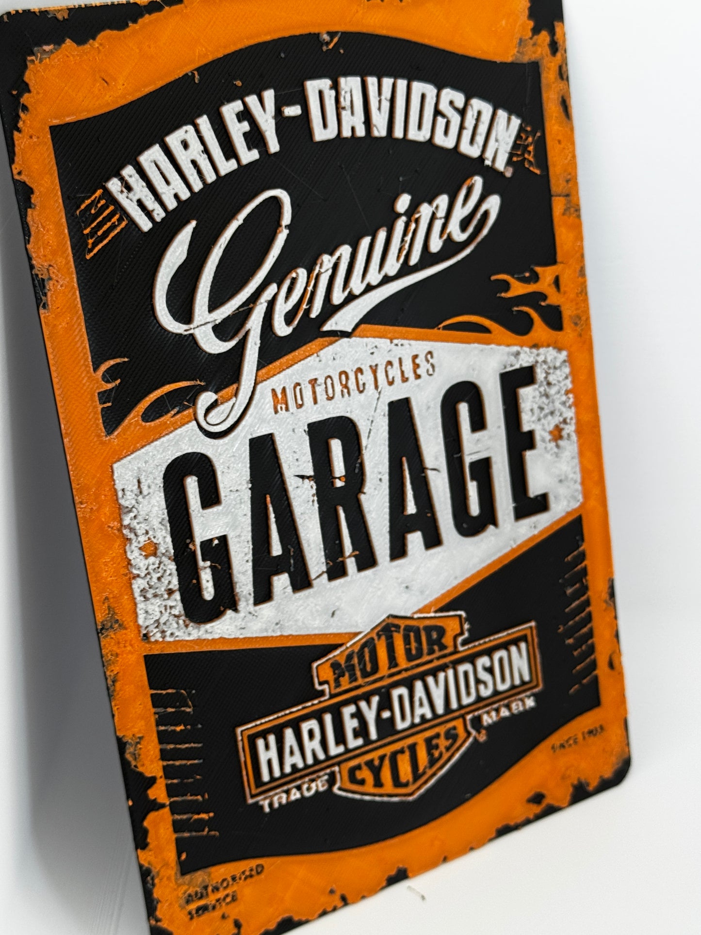 Hueforge vintage Harley Davidson