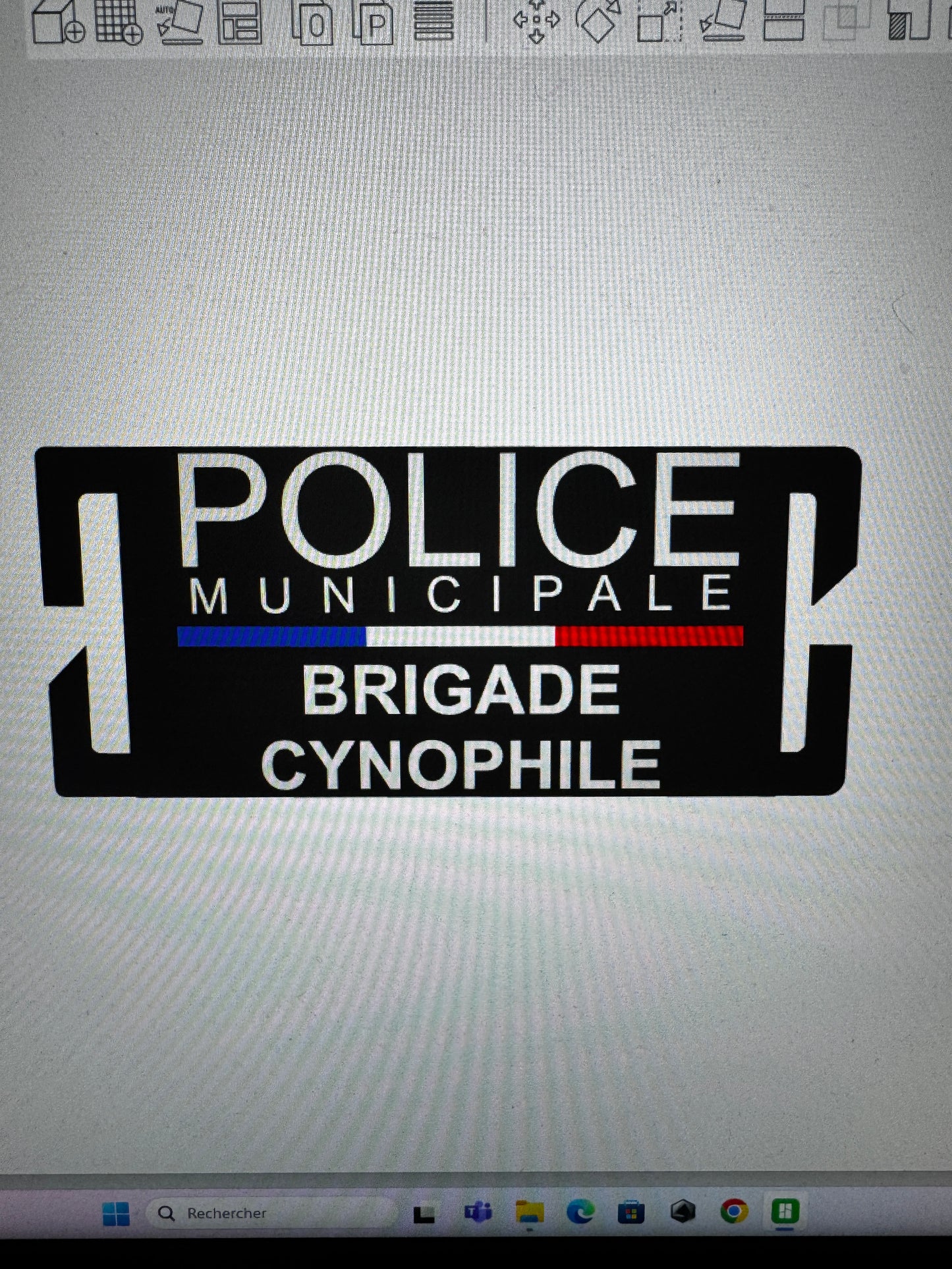 Badge, police municipale. Cynophile