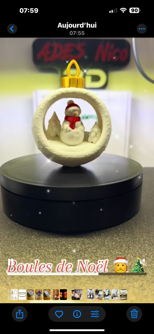 Boule de Noël, 3D bonhomme de neige